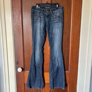 VINTAGE LOW RISE FLARE JEANS